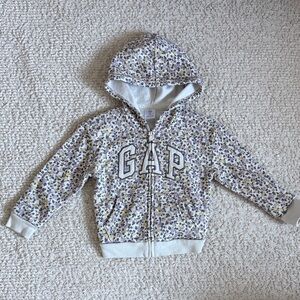 GAP Kids Floral Hoodie - White and Multicolor